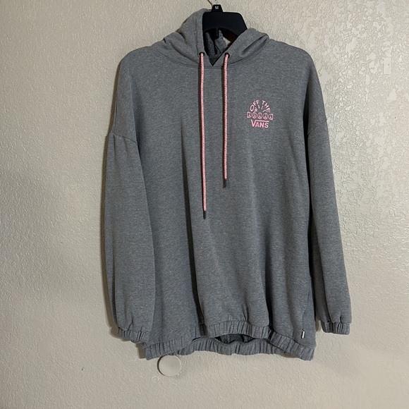 Vans over sized pull over hoodie elastic bottom and sleeves women’s size small - Picture 3 of 7
